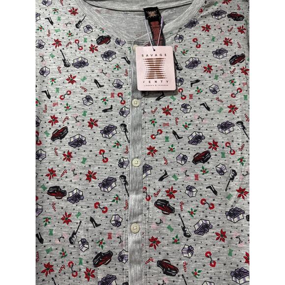 Savage X Fenty Men Open Back Onesie Loungewear Sleepwear - Medium - Multi Color - Picture 6 of 9